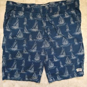 Vintage Genes sail boat blue white men's shorts